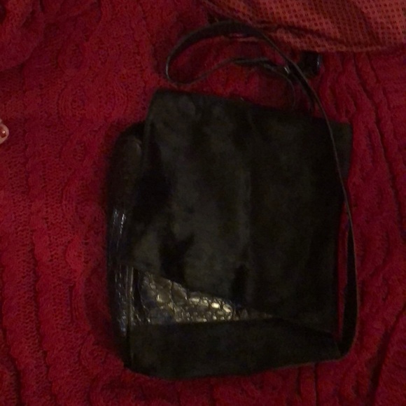 Beautiful hide/Suede/alligator skins Messenger ba - Picture 3 of 4